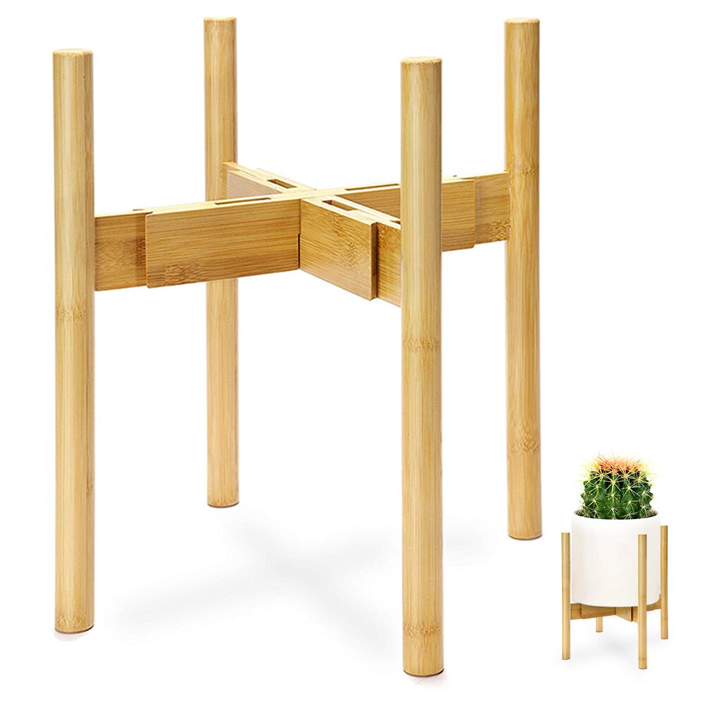 Wood Planter Holder Adjustable Wooden Flower Pot Holder Decoration Flower Succulent Greenery Plant Stand Indoor Bonsai Shelf