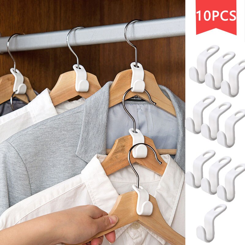 10Pcs Connect Hooks for Hanger Wardrobe Closet Con... – Grandado
