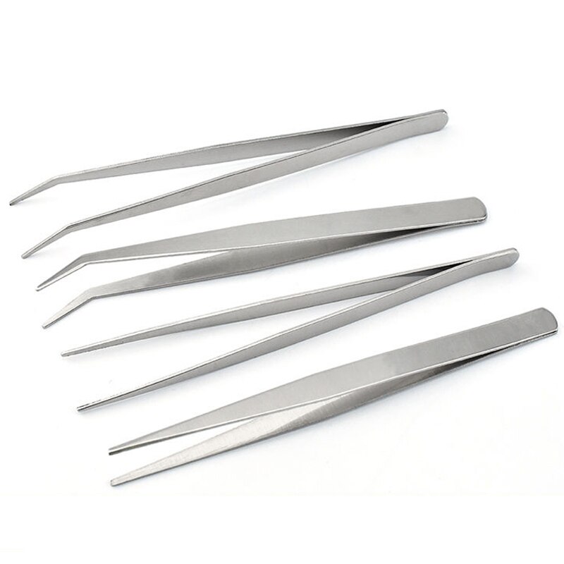 Roestvrij Staal Elleboog Pincet Rechte Pincet Naaimachine Pincet Diy Quilten Breien Crafting Naaien Accessoires Gereedschap