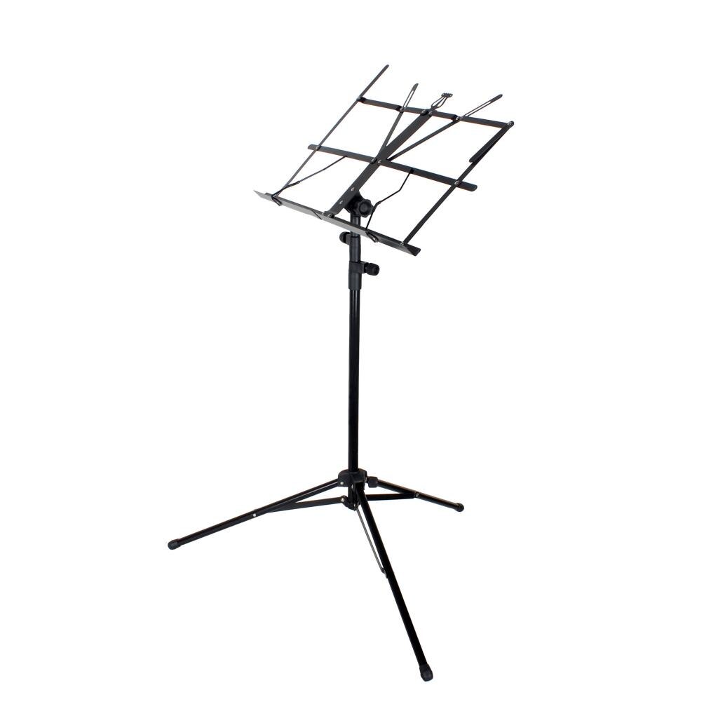 Portable Folding Heavy Duty Metal Music Stand Sheet Music Stand + Waterproof Carrying Bag: Black