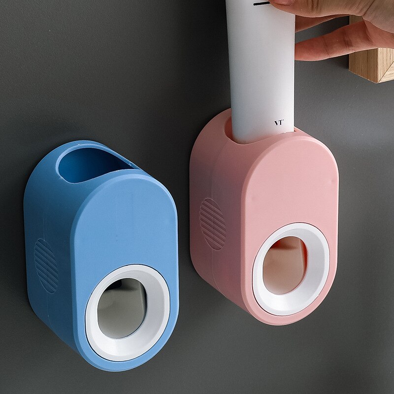 Adhesive Automatic Toothpaste Squeezer Wall-mounted Toothpaste Holder Dispenser Home Toothpaste Bathroom Accessories