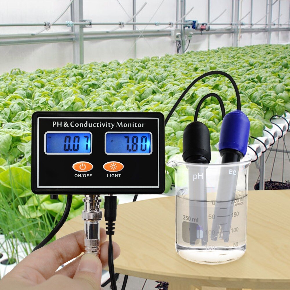 Medidor de PH/conductividad de la EC en línea, ATC, Monitor de del agua, monitoreo continuo en tiempo Real, montable en la pared y recargable