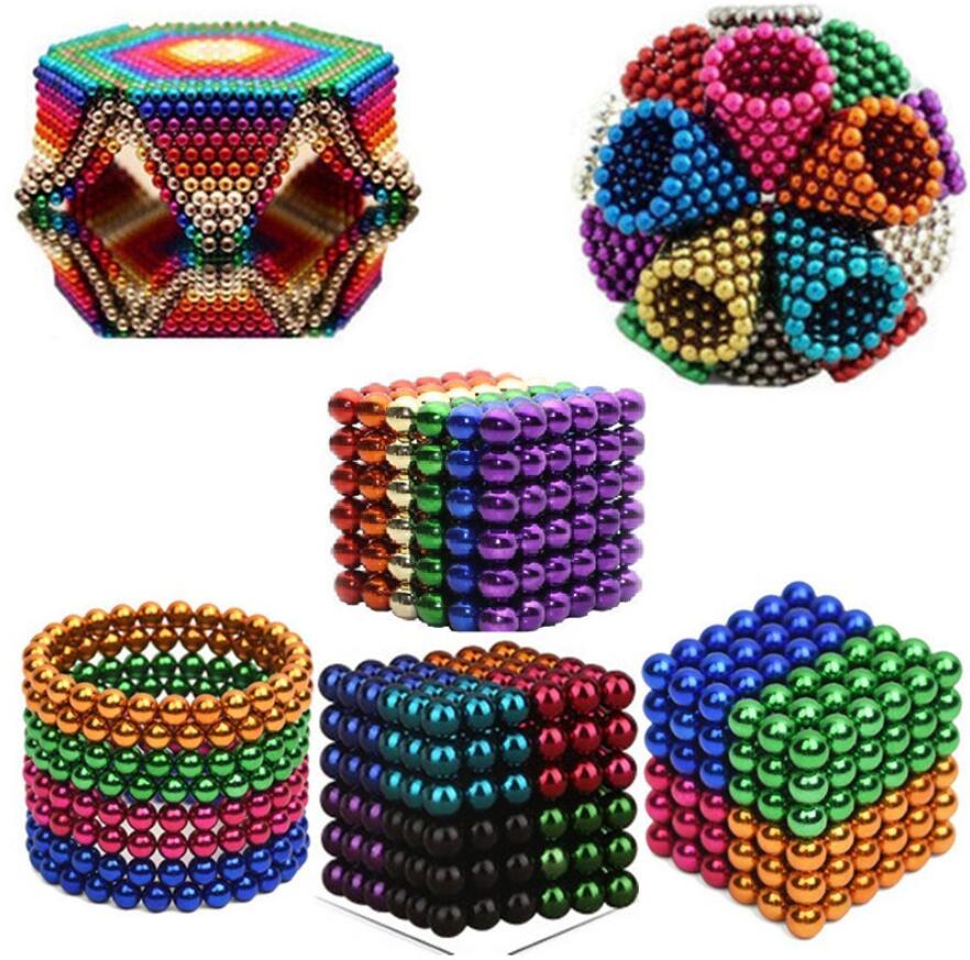 512 pz/lotto fai da te metallo neodimio magnete magico sfere magnetiche blocchi cubo costruzione giocattoli da costruzione Colorfull Arts Crafts Toy