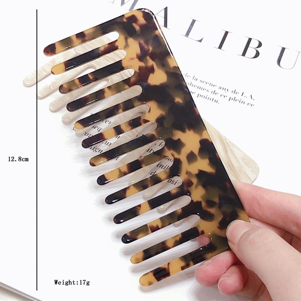 Japan Acetaat Grove Haar Kam Schildpad Stijl Natuurlijke Detangling Kam Voor Krullend Haar-Geen Statische Kam Voor Vrouwen meisjes