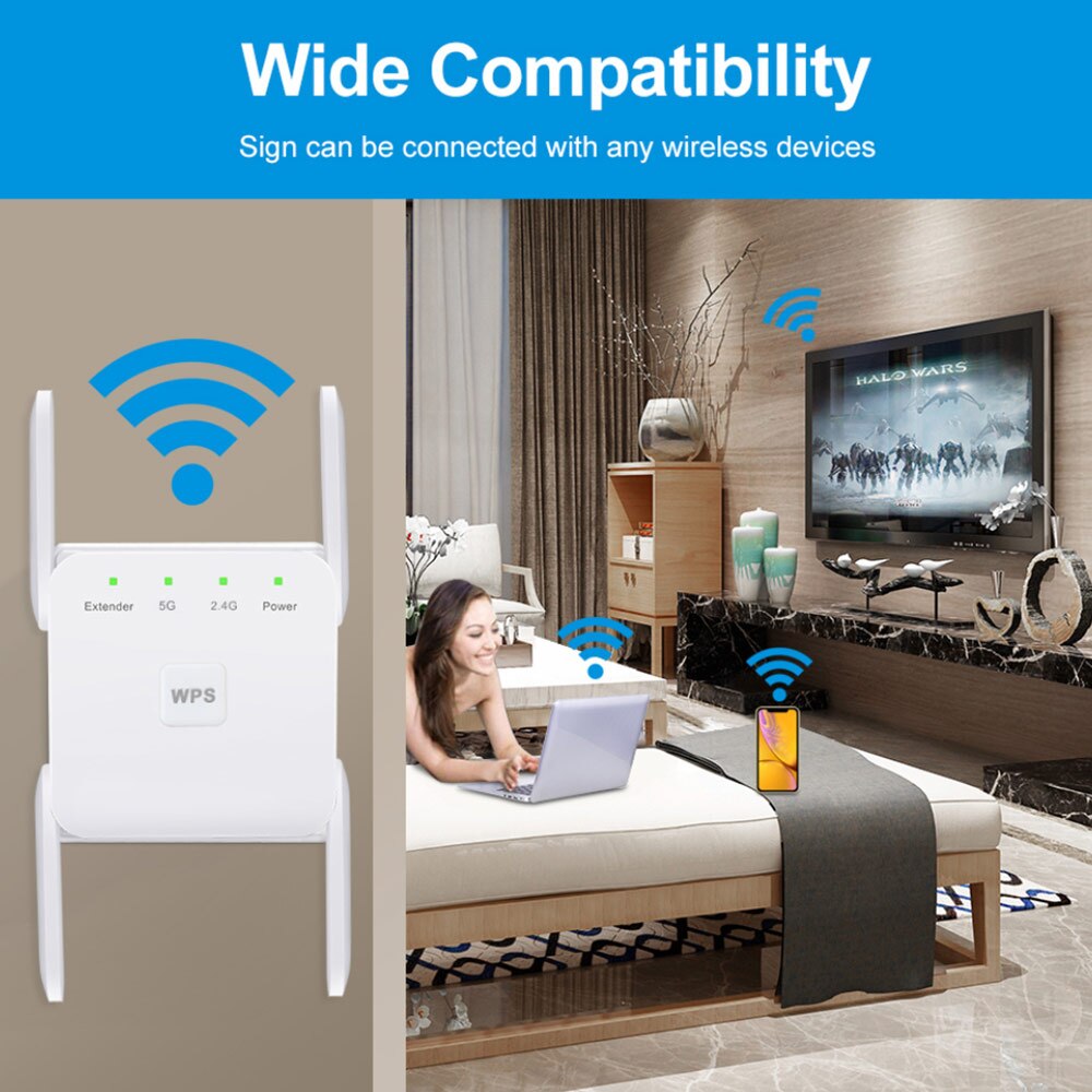 Wzmacniacz sygnału WiFi wzmacniacz sygnału Wi-Fi 2.4G 5G bezprzewodowy wzmacniacz WiFi wzmacniacz Wi-Fi 5ghz Wi Fi regenerator sygnału Wi-Fi 1200 mb/s 300 mb/s gorący