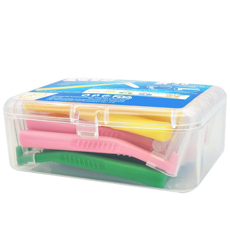 ASUS L Shape Push-Pull Interdental Brush 20Pcs/Box Oral Care Teeth Whitening Tooth Pick Tooth Orthodontic Toothpick Tooth: MULTI