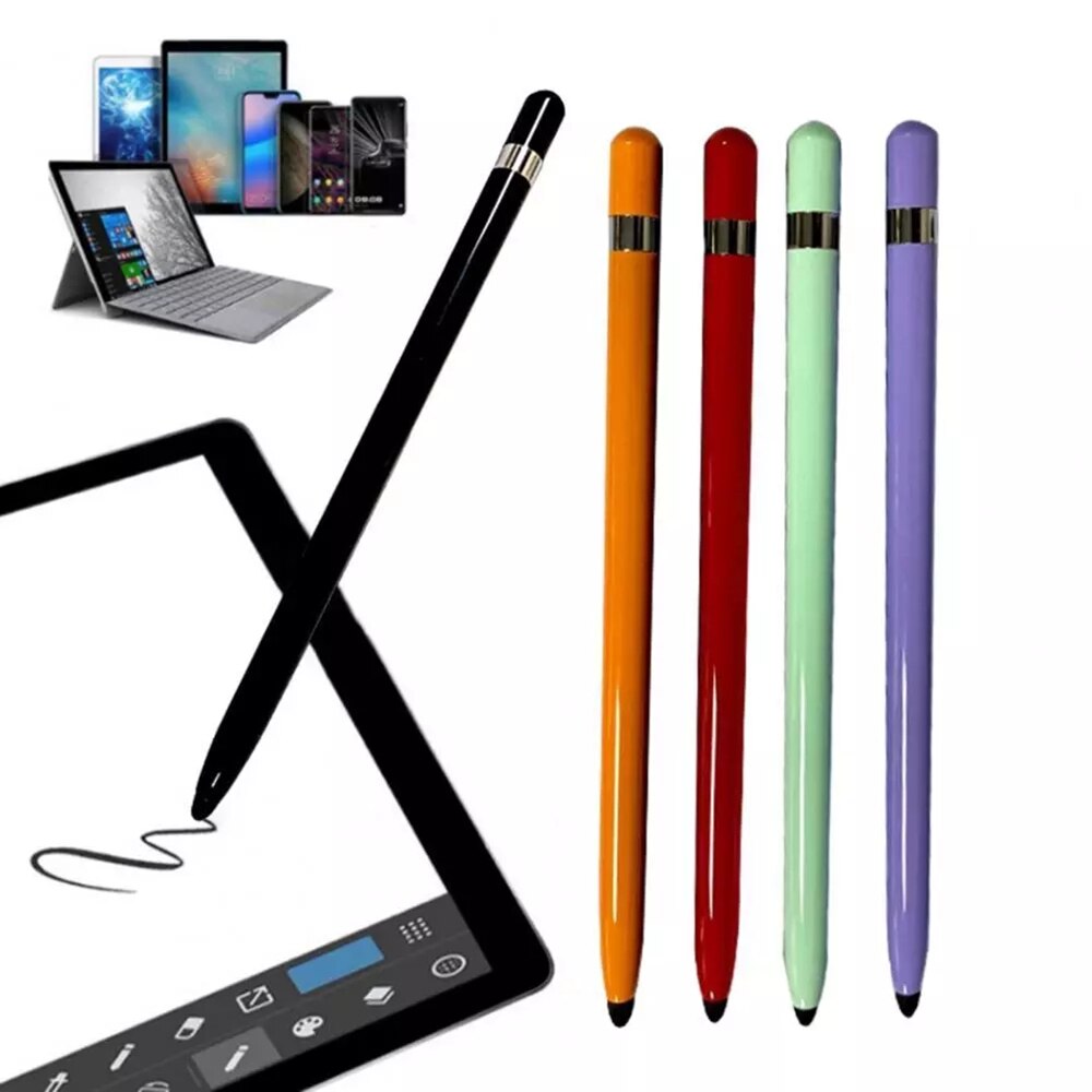 Dual Heads Stylus Tablet Smartphone Stylus Pen Universele Vervanging Zachte Penpunt Schrijven Tekening Capacitieve Touchscreen Potlood