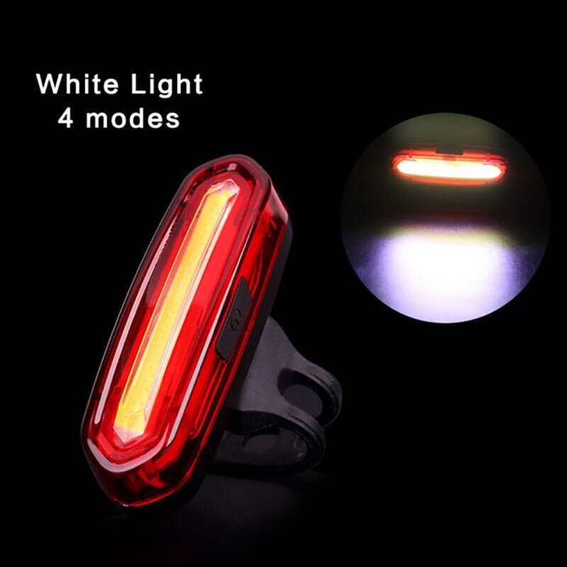 120Lumen Fiets Licht Fietsen Led Achterlicht Usb Oplaadbare Waterdichte Mtb Racefiets Achterlicht Back Lamp: White