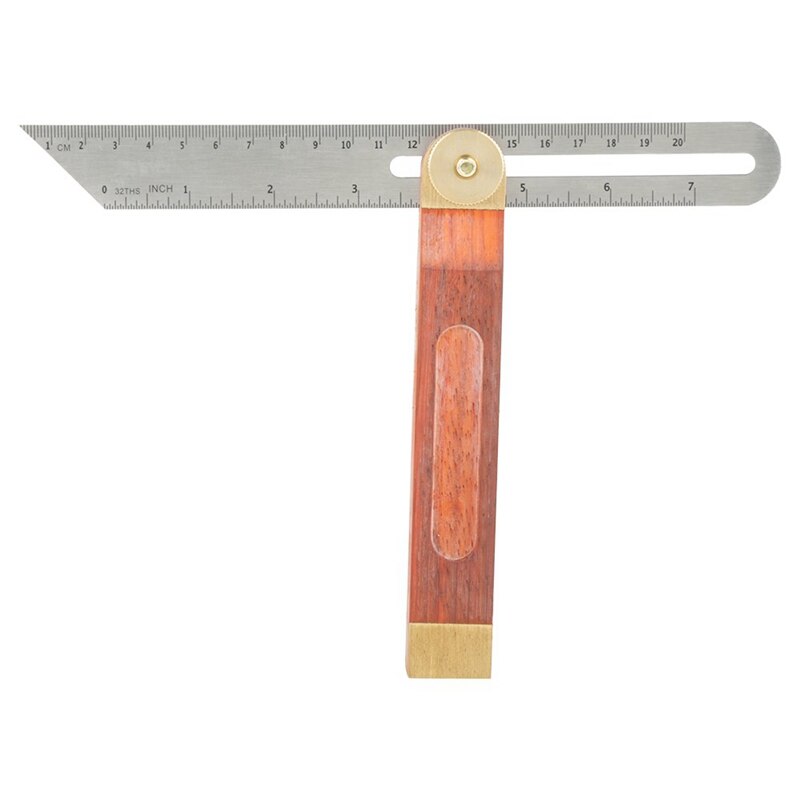 9-Inch Sliding T-Bevel with Hardwood Handle T-Bevel Square Multi Angle Adjustable Gauge Ruler Measurement Tool