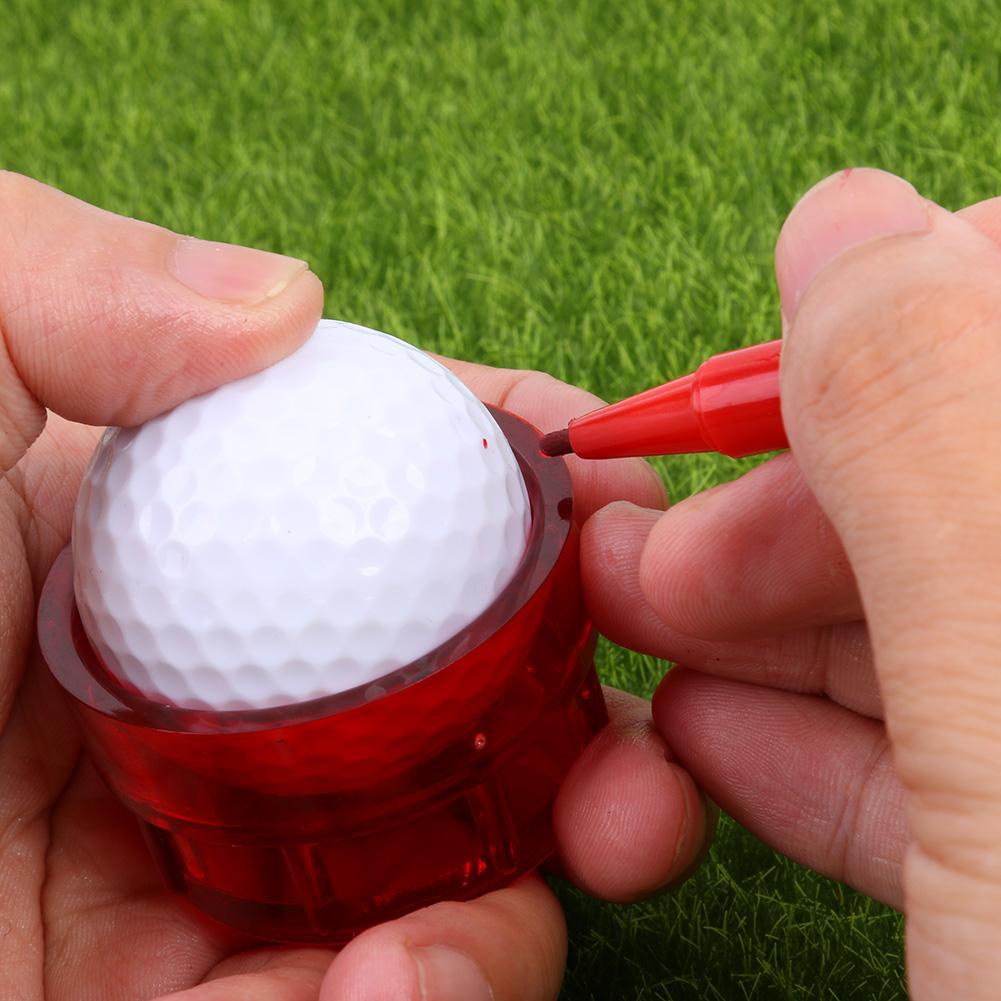 360-degree ABS Golf Balls Lineation Marker Golf Ball Lines Drawing Device for Improve Batting Accuracy Golf Training Supplies