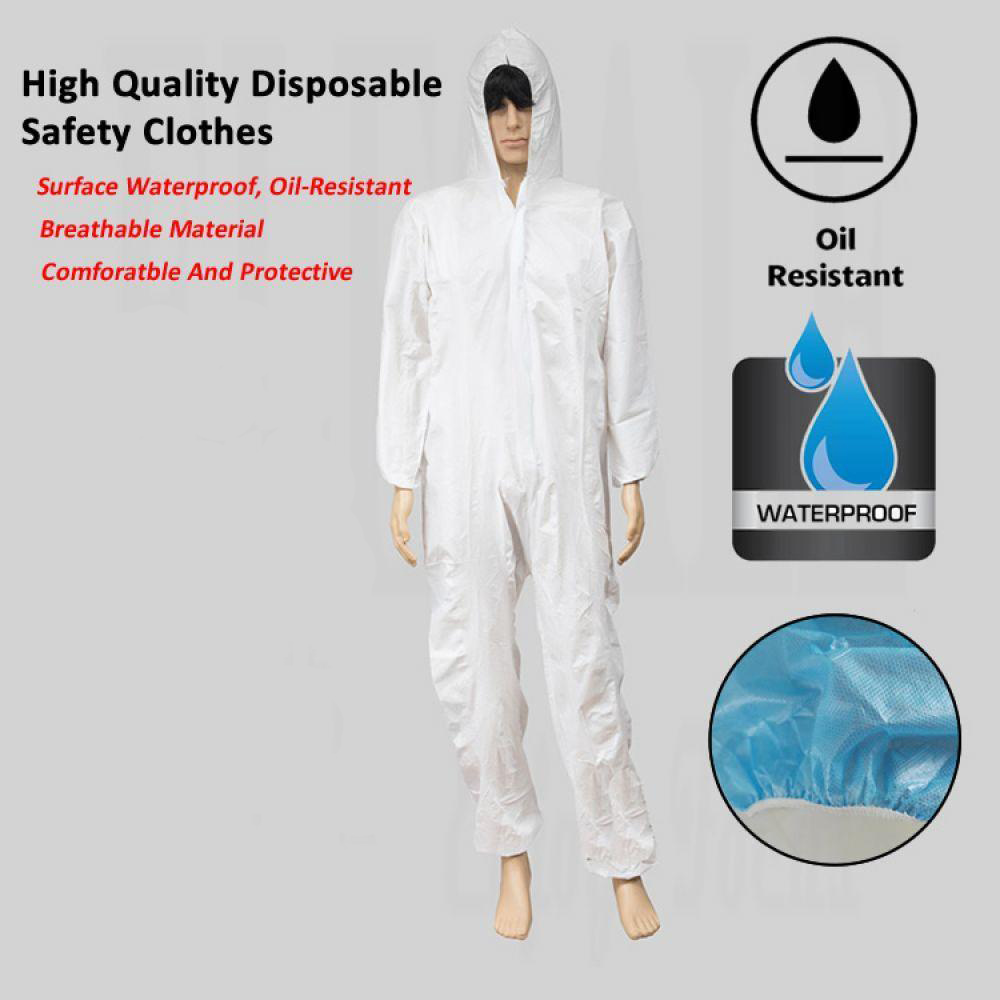 Traje de salto de protección de aislamiento sanitario desechable, ropa de seguridad para el trabajo, transpirable, a prueba de polvo, pintura de pulverización, traje general de trabajo