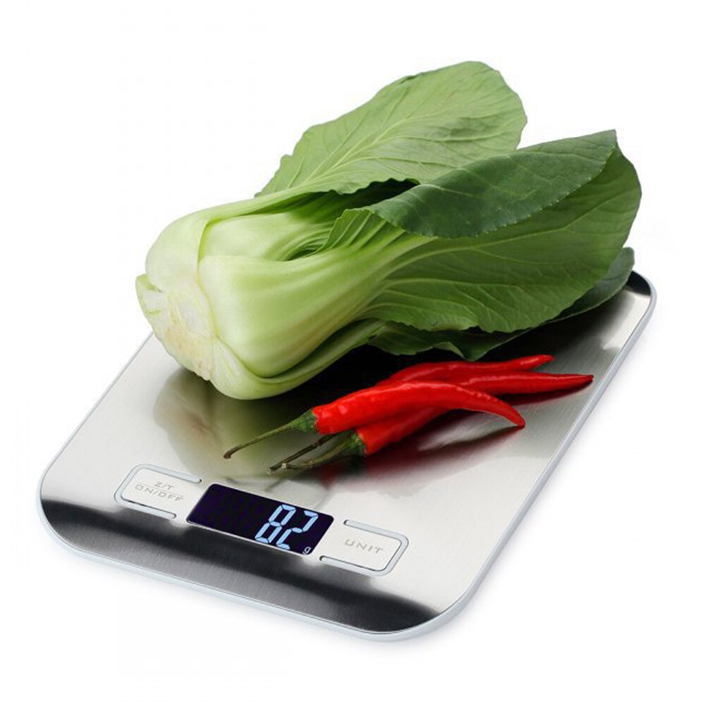 Digitale Lcd 10Kg Rvs Led Elektronische Weegschaal Keukenweegschaal Voedsel Dieet Postal Balance Meten Wegen Tool