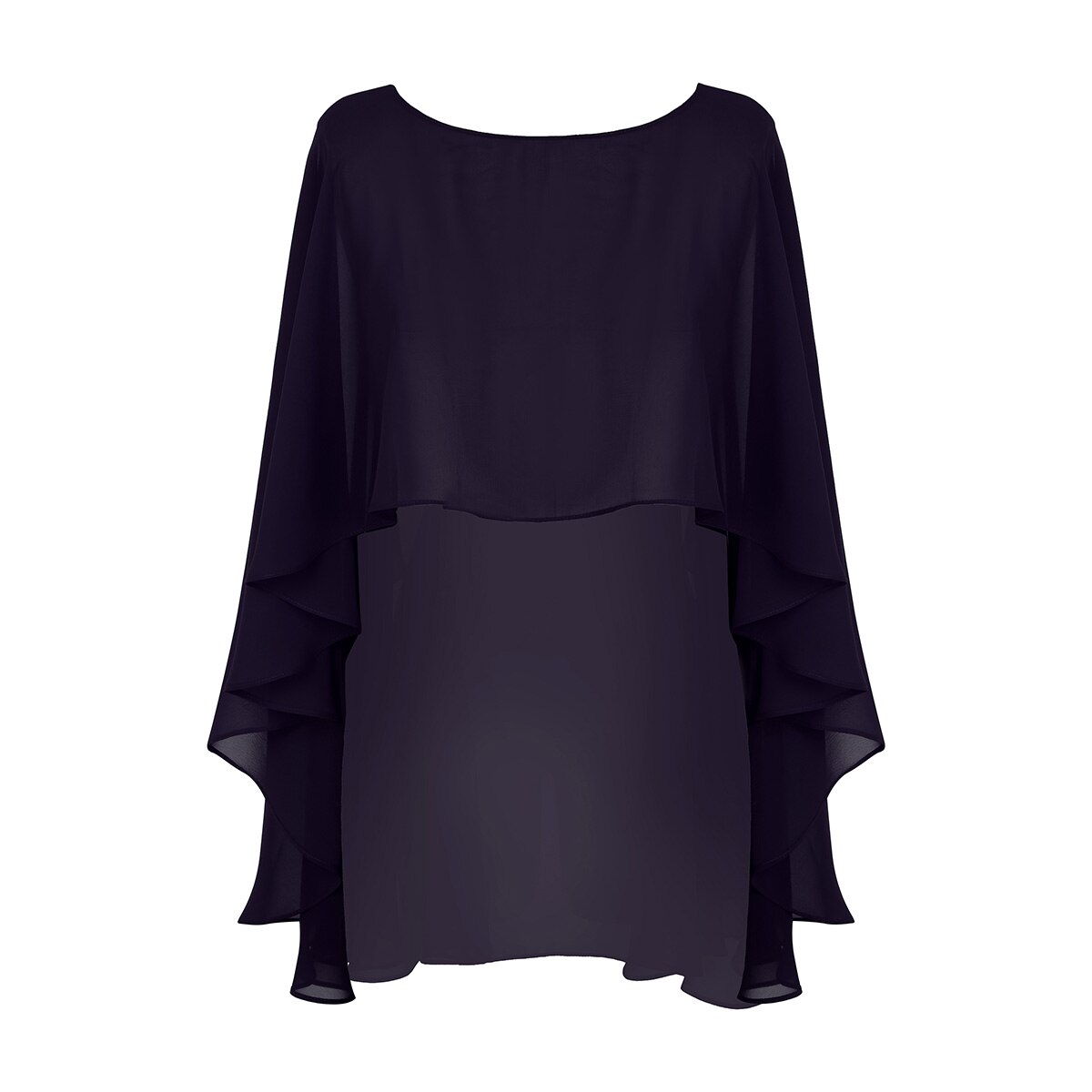 brude vestido de festa kvinners myke lette chiffong hødu sjal wraps skuldertrekning chiffong kveld bryllup kappe bolero dekke opp: Marineblå