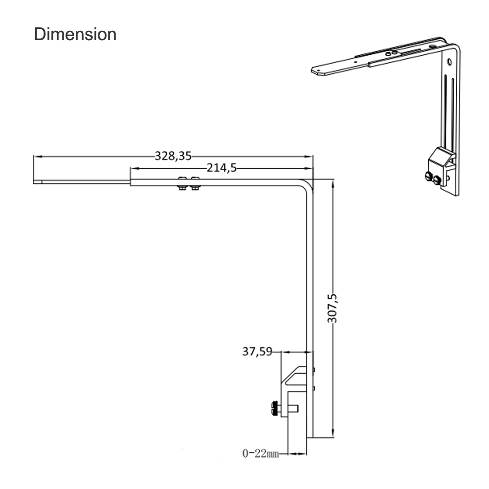 Aluminium halterung Marine Light verwenden verstellbaren Arm für DIY gemacht Aquarium Light Hydra 52