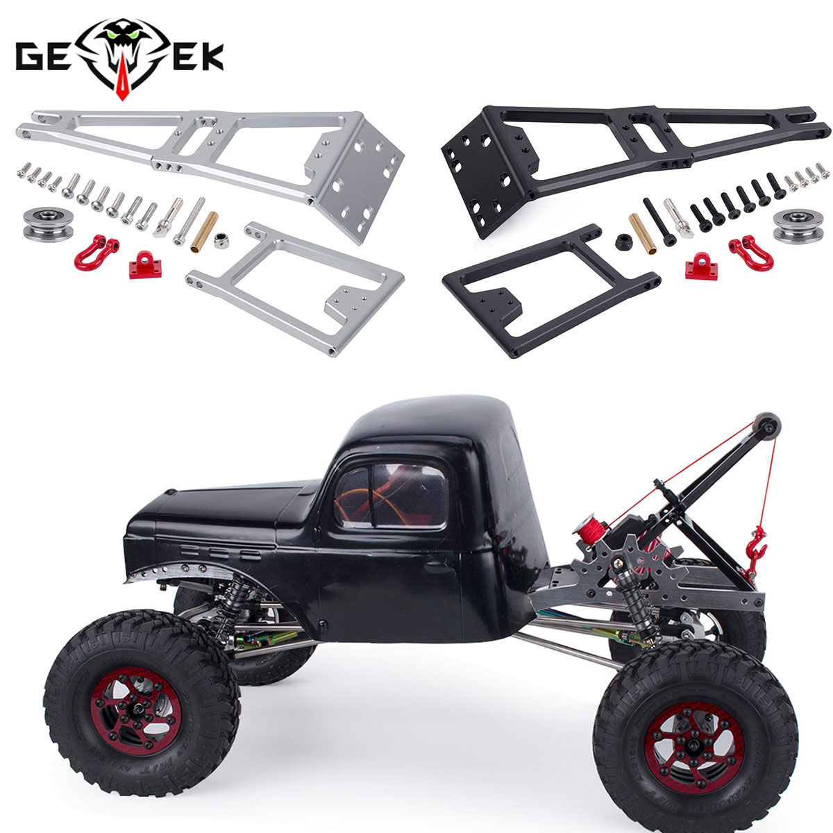 Guincho rc/serviço de resgate, caminhão de reboque, guindaste, braço, ferramenta diy, 1/10, carro rastreador, axial scx10 d90 trx4 capra lcg, peça de chassi