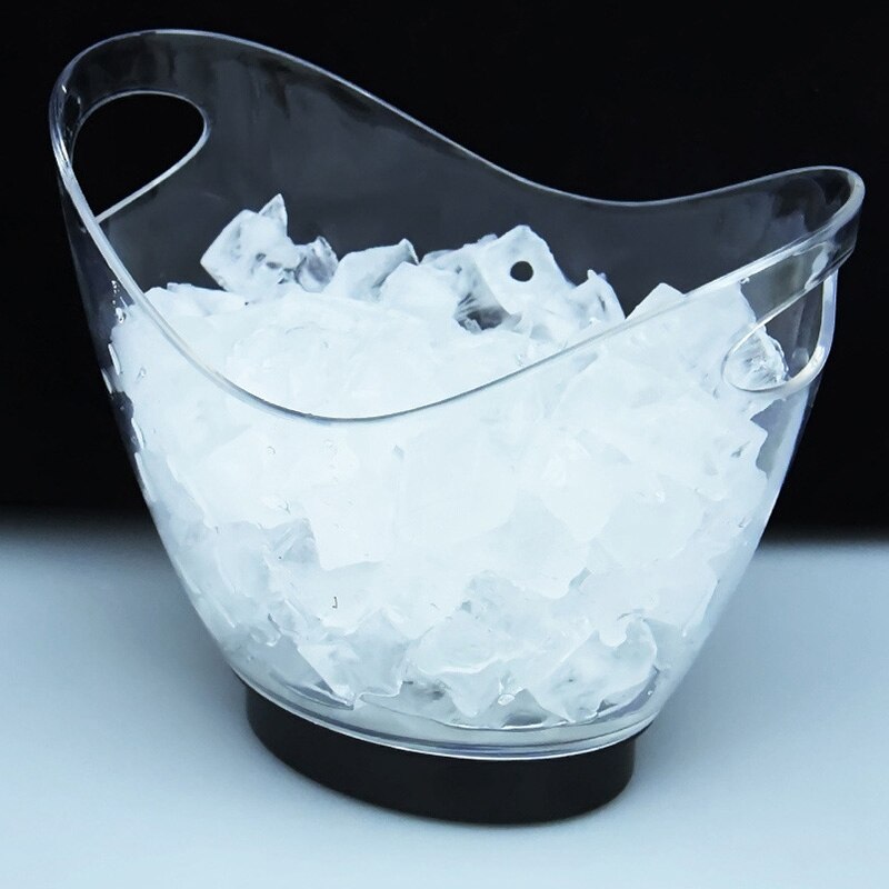 Luminous Plastic Ice Bucket Transparent Colorful LED Ice Bucket Ice Bucket For Bar And Restaurant