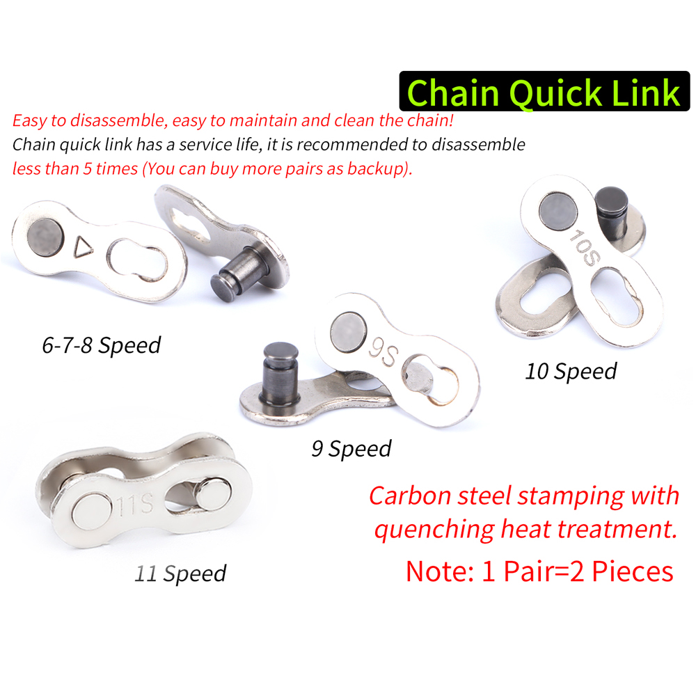 5 Pairs Risk Universal Mountain Road Bike Connecting Chain Quick Link Connector Bicycle Missing Master Link 6/7/8/9/10/11 Speed