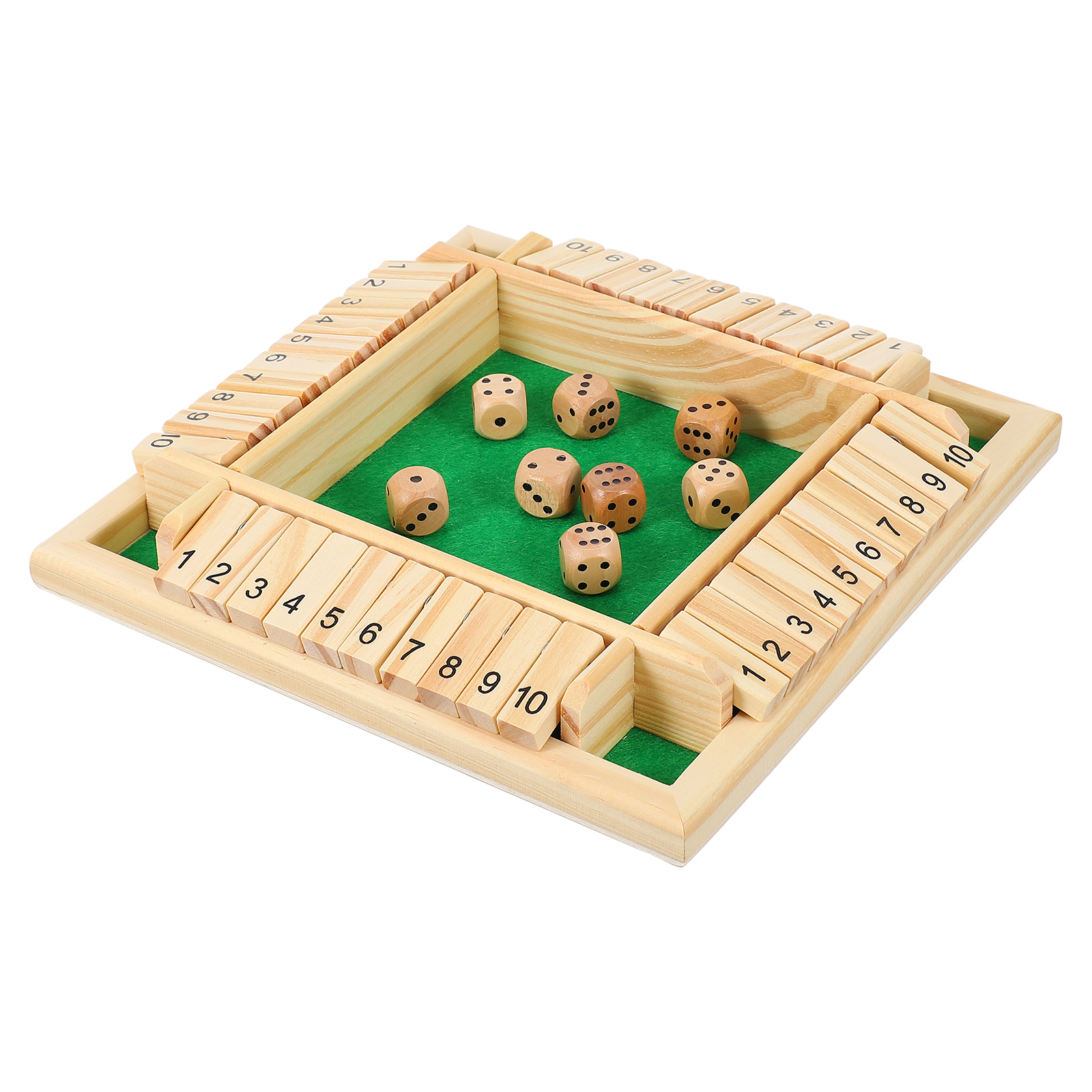 1 Set Shut The Box Game Party Safe Fine Novel Gathering Prop 4 Player Drinking Game