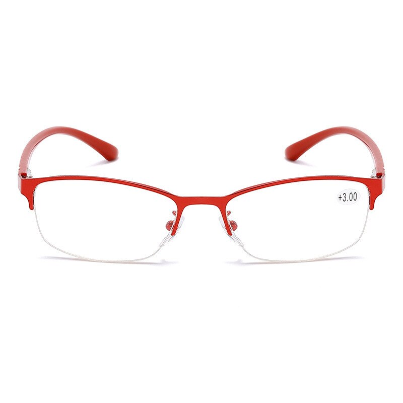 Ahora metall katt ögon läsglasögon halv båge klar lins prebyopi glasögon glasögon hyperopia glasögon  +1.0 to 4.0