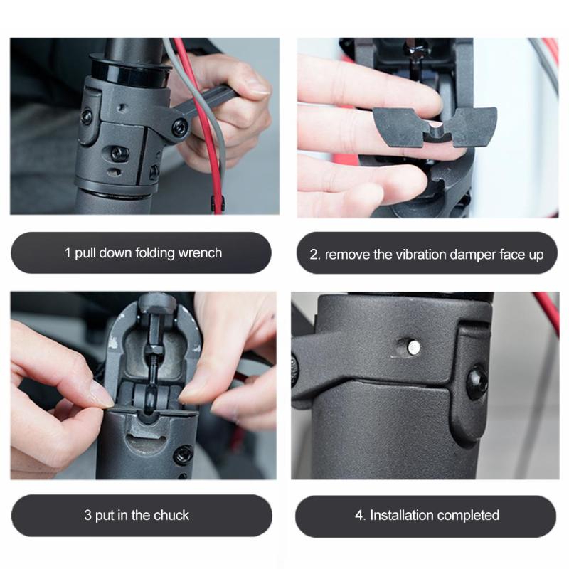 M365 elektrisk scooter gummi vibrationsdæmper beskyttelsesdel anti-slap vibration slidbeskyttelsesspjæld