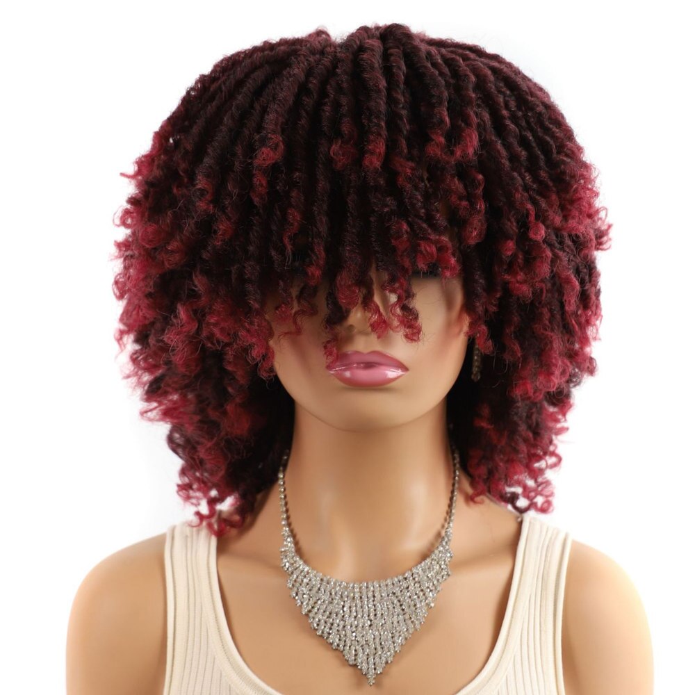 GURUILAGU Dreadlock Hair Wig Synthetic Wigs for Black Women High Temperature Fiber African Braided Wigs Black Blonde Wigs Women: 1BTBUG