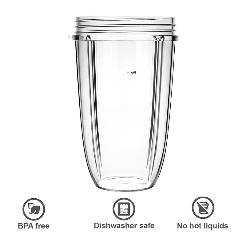 Extracteur de jus de remplacement, tasse de remplacement pour NutriBullet Nutri Bullet 600W 900W mélangeur de jus, 2 pièces de 18oz