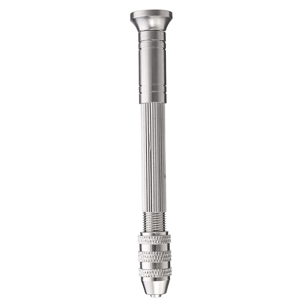 Mini aluminium håndboring med nøglefri borepatron +10 stk 0.8mm-3.0mm hss højhastigheds stål spiralbor sæt træbearbejdningsværktøj: Enkelt