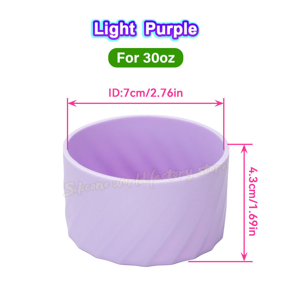 SW 40oz/30oz Silicone Cup Bottom Cover for Stanley Adventure Quencher Tumbler for IceFlow Flip Straw Water Bottle Sleeve 7.5/7CM: MULTI