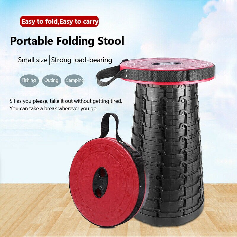 Outdoor Furniture Retractable Stool Chairs Portable Stool Lounge Folding Chair Camping Stool Foldable Convenient Fishing Chair