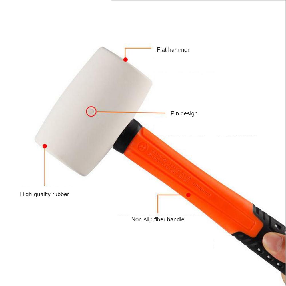 Martillo de goma de 80 OZ, martillo para quitar azulejos resistente al desgaste, con cabeza redonda y Mango antideslizante, herramientas de ajuste para el hogar para instalación de azulejos