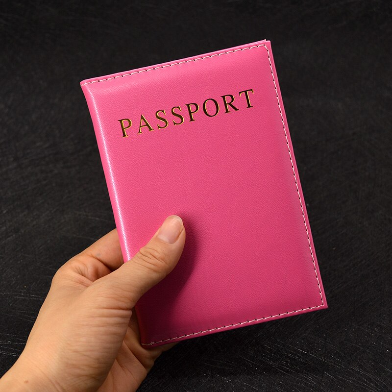 Universal Travel Passport Cover Women Pu Leather Cute Pink Holder Passport Lovely Girl Pasaport Case Travel Covers for passports: Rose Red