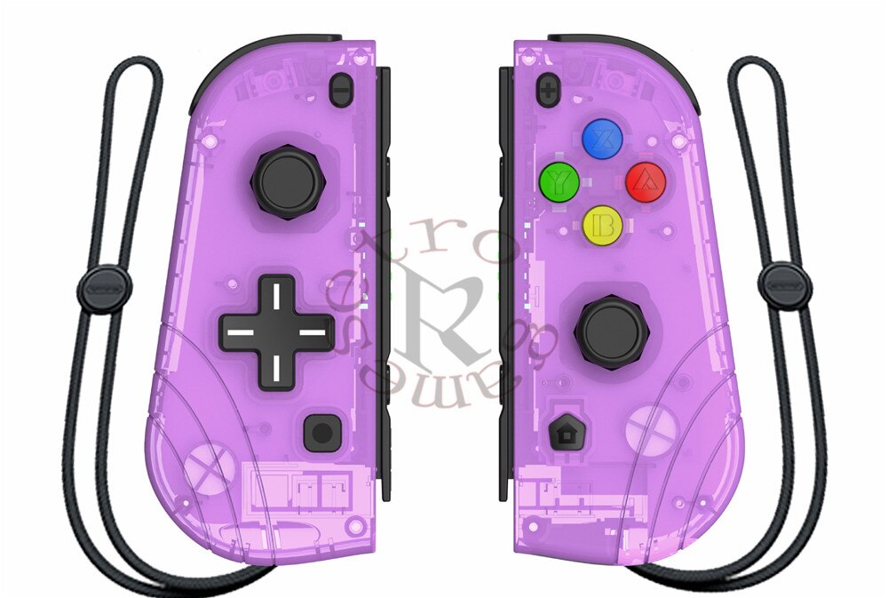 Wireless Controller for Nintendo Switch Controller 2 vibration six-axis somatosensory function one-click wake-up: Transparent purple