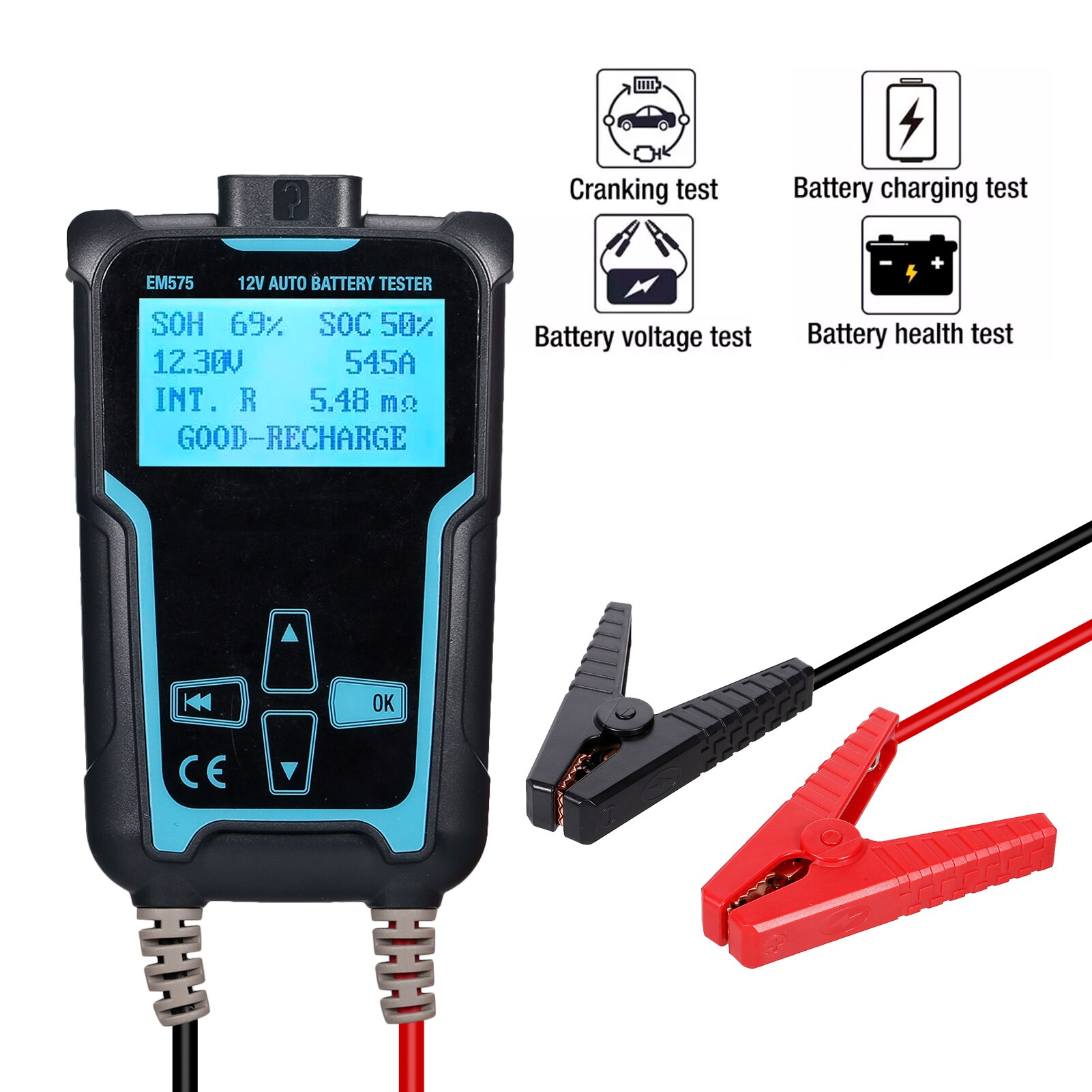 12V24V Car Battery Tester Analyzer 1002200 CCA Automotive Load