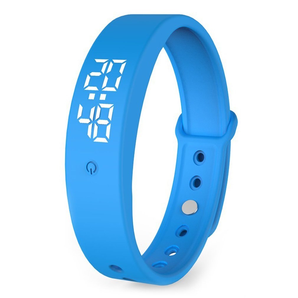 V9 Smart Bracelet Body Temperature Monitoring Precise Display Smart Band Chargeable Accurate Body Temperature Display Watch: blue