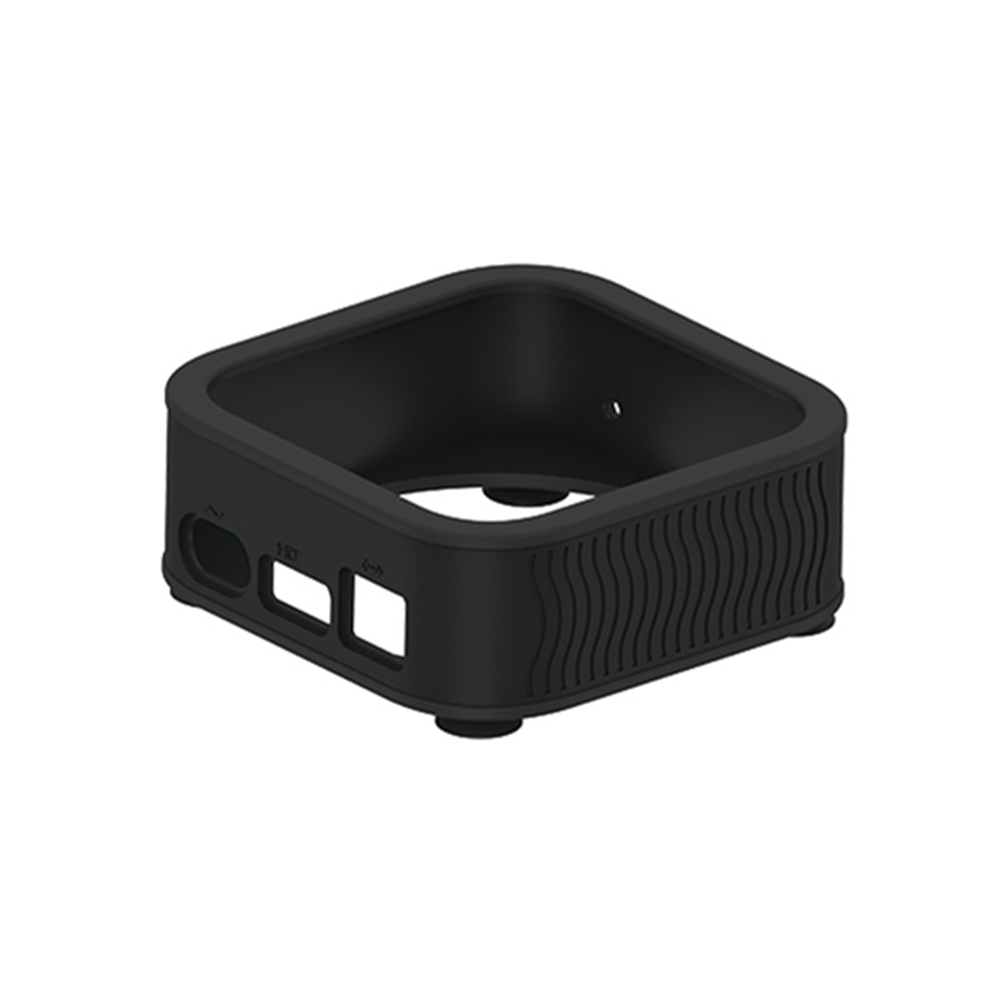 1PC TV Set-top Box Silicone Case For Apple TV Box 4K Anti Dust-proof Protective Sleeve Soft Cases Cover For Apple TV: Black