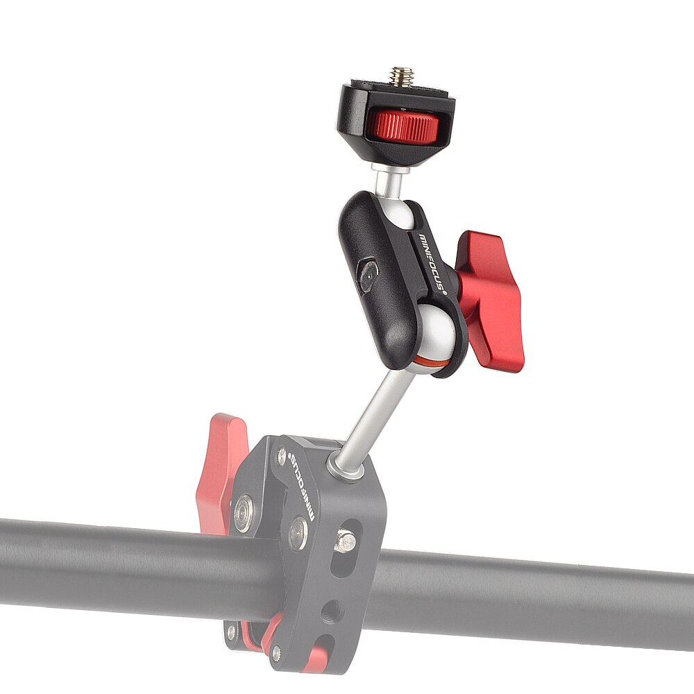 Magic Arm Camera Mount with Double Ballheads1/4" Screw for DSLR Camera Monitor LED Light, Flash Lights, LCD Monitor, Camera Cage