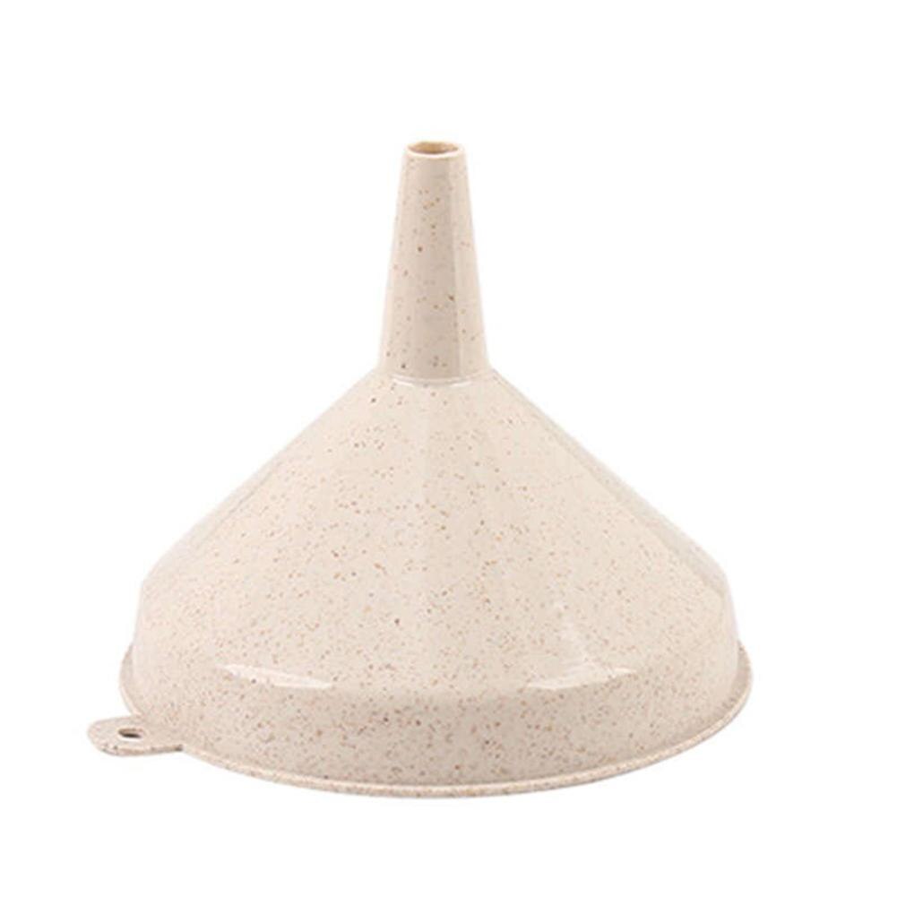 Wheat Straw Funnel Pour Transferring Liquid Oil Household Kitchen Fixture Wheat Straw Food Grade Material Kitchen Utensils: Beige S