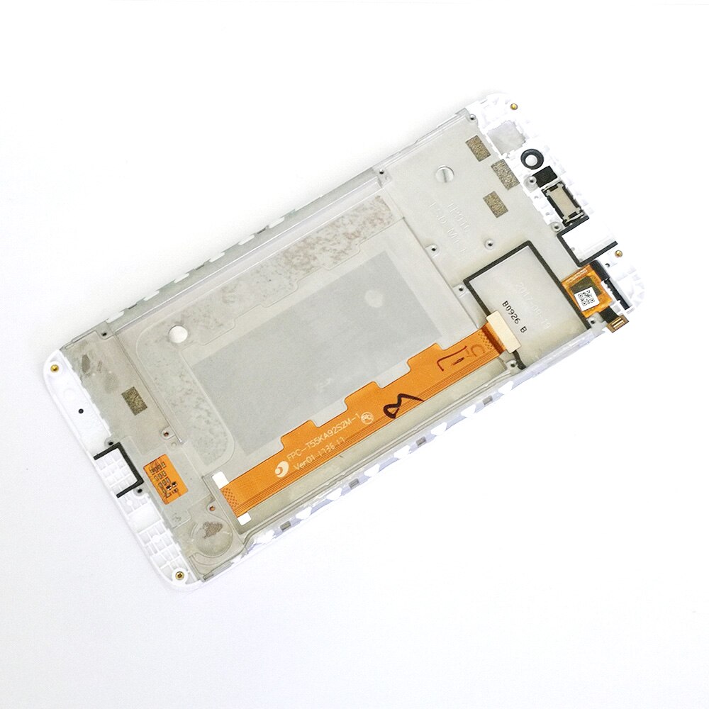 Pantalla táctil LCD de 5,5 pulgadas para TP Link tp-link Neffos C7, conjunto del Sensor de pantalla Neffos C7 TP910A TP910C, herramienta de repuesto probada por 100%: White with frame