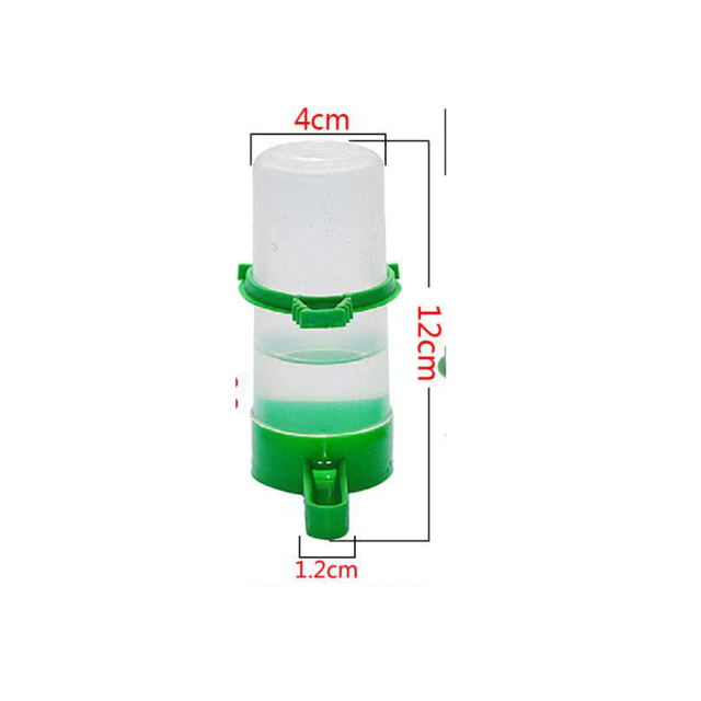 Bird pet quail chick Bird automatic water feeder Ruting chicken blue breast quail osmanthus bird kettle bird cage: Army Green