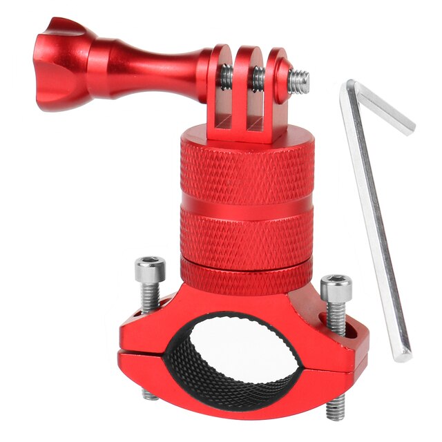 Bicycle Mount Rotatable Bike Handlebar Mount Holder Adapter Bracket for Gopro Hero 10 9 8 7 5 SJ6000 for insta360 Action Cameras: Red Screw Wrench