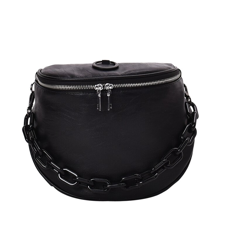 Feste farbe leder damen tasche neue schulter tasche breit schulter Gurt Bote tasche retro weiche leder einkaufstasche: Schwarz