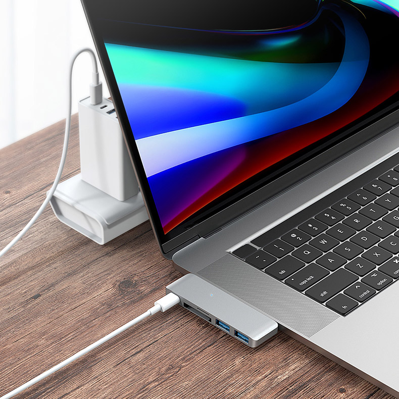 Usb C Hub Thunderbolt 3 Dock Met Hdmi-Compatibel Adapter Tf Sd Reader Pd 3.0 Voor Voor Macbook Pro/Air -