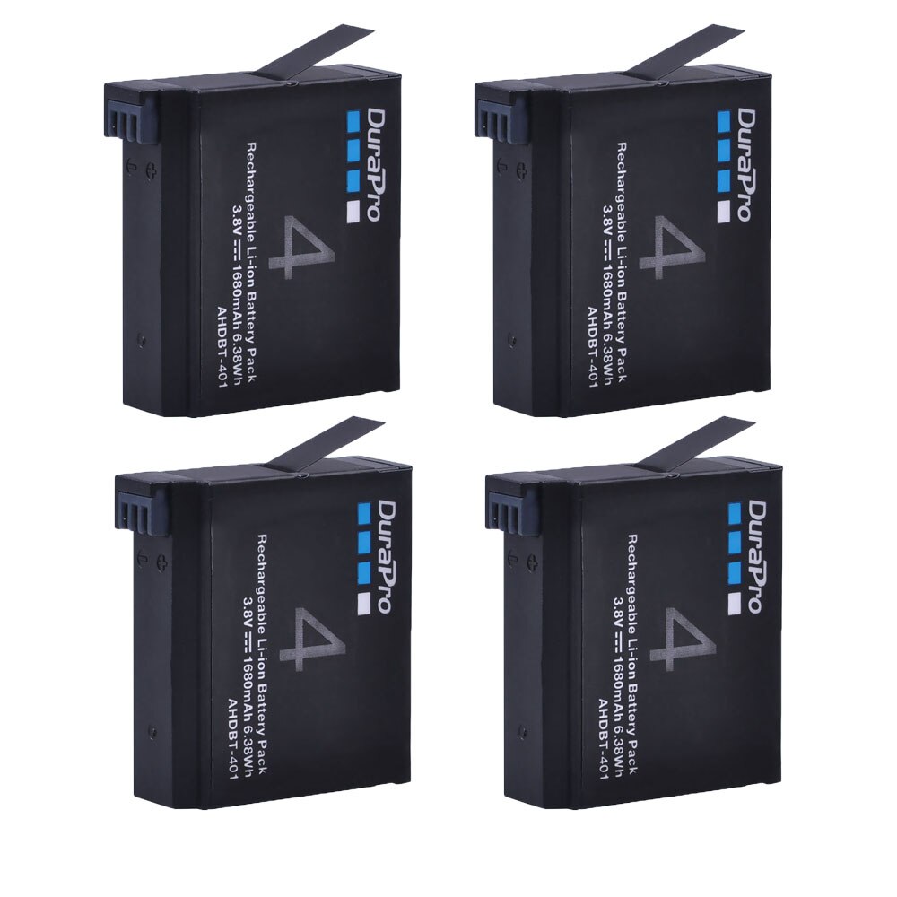 4pc 1680mAH AHDBT-401 AHDBT401 AHDBT 401 Digital Kamera Batterie + LED 3-Hafen Ladegerät für AHDBT401 GoPro Held 4 HD Kamera bateria: 4 Batterie