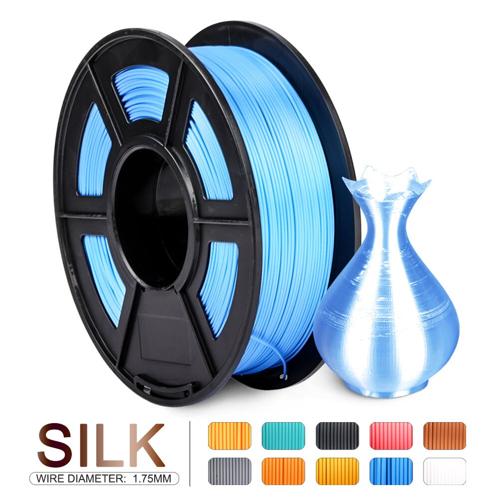 Zijde filament fuchsia zijde 1kg per rol 3d printer filament diy 3d anycubic print navullingen sublimatie uv hars sublimatie: Zijdeblauw