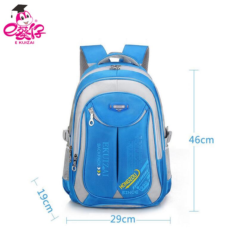 Grote Capaciteit Schooltassen Tieners Meisjes School Rugzakken Kinderen Schooltas Rits Satchel Waterdichte Rugzak Sac Mochila: Blue big