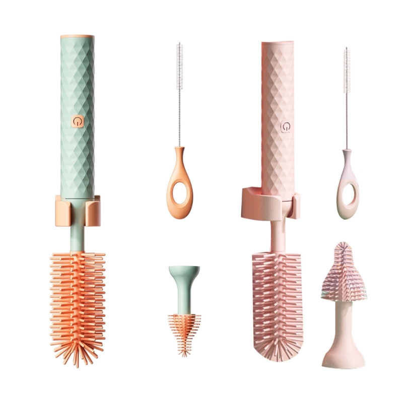 Rooeling Automatische Flessenreiniger voor Babyflessen Elektrische Flessenborstelset Veelzijdige Elektrische Babyflessenborstels