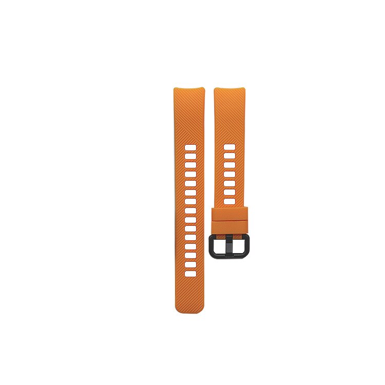 Pulseira de silicone para huawei honor band 4 5, acessórios inteligentes para pulseira honor band 5, pulseira com película protetora: Laranja