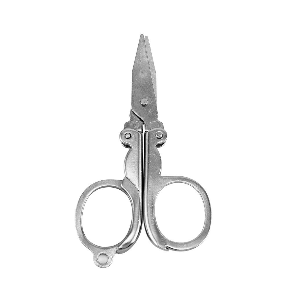Mini ciseaux pliants de poche en acier inoxydable, outil de manucure, de maquillage et de beauté, Portable, , pour sourcils, coupe du visage, 1 pièce: GM654