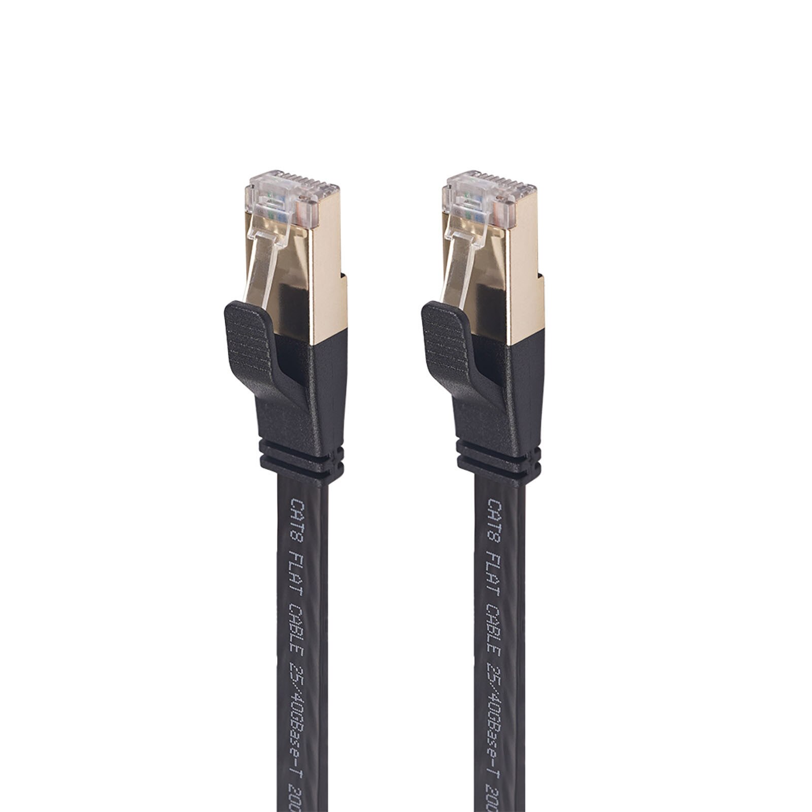 Cat 8 RJ45 Double Shielded Flat Network Cable High Speed Internet Cable 40Gbps standard Transmission distance t568b standard