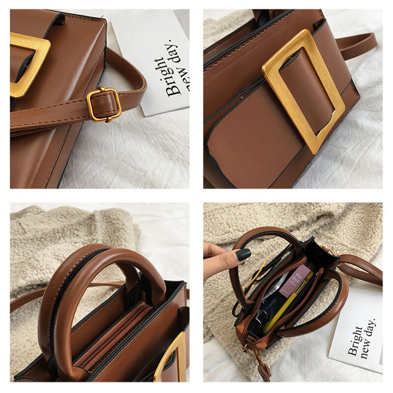 Mini Metall Dekoration Umhängetaschen Für Frauen Pu Leder Geldbörsen und Handtaschen Neue Damen Schulter Umhängetasche